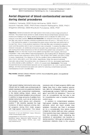 歯科専門誌「Quintessence International 2011 Vol42」掲載