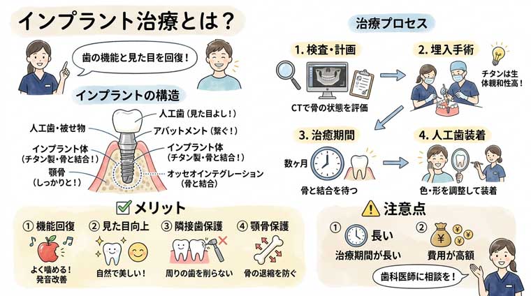 インプラント治療とは?の図解