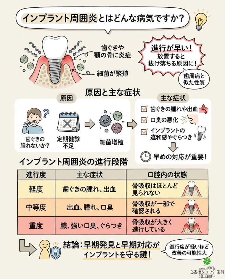 インプラント周囲炎とはどんな病気ですか？