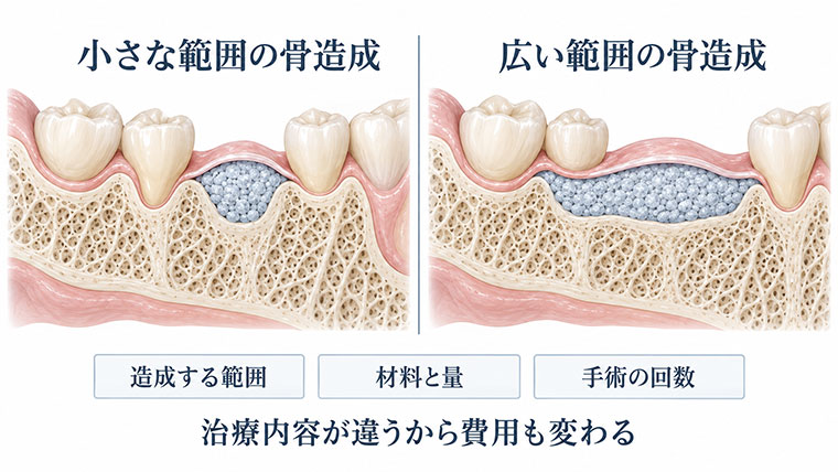 骨造成の費用の違い